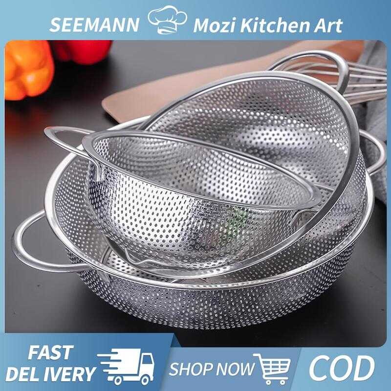 Seemann Hindi Kinakalawang Na Asero Drain Basket Thickened Double-Eared ...