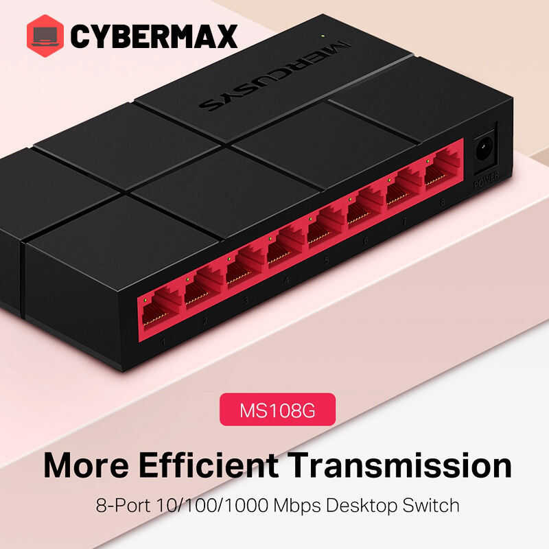 Gigabit Mercusys Switch 8-Port 10/100/1000 Mbps Desktop Computer ...