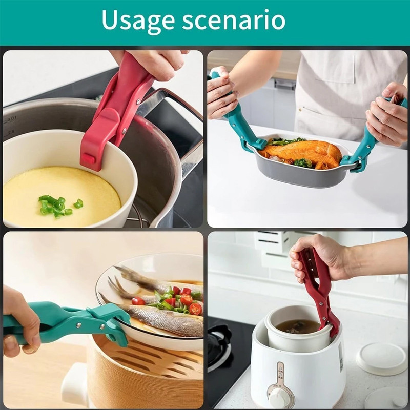 Multi-Function Anti-Scald Bowl Clip Hot Bowl Dish Plate Gripper Clips ...