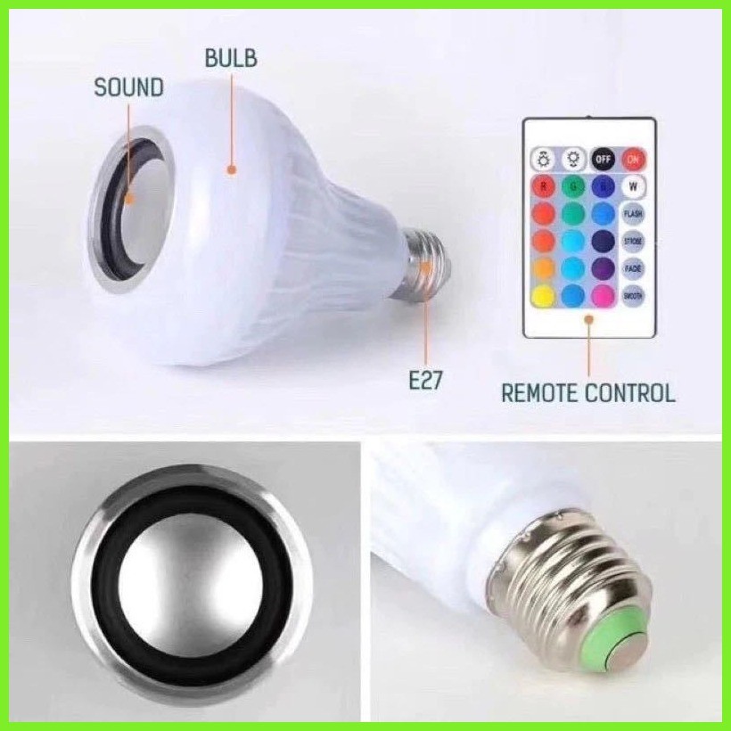 Meet Bluetooth LED Light Bulb Speaker Music Audio with Sound Function ...