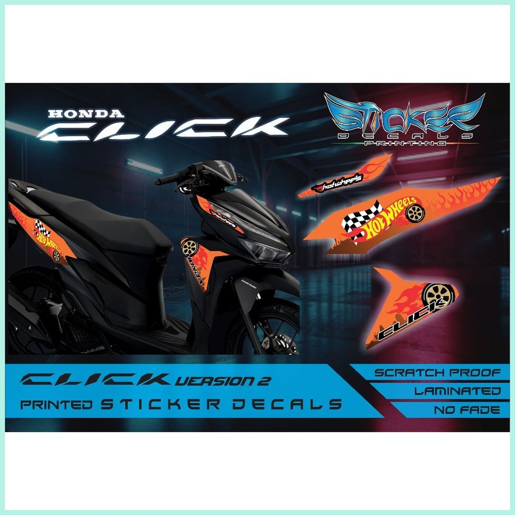 Honda Click v2 Hotwheels Stock Decals | Shopee Philippines