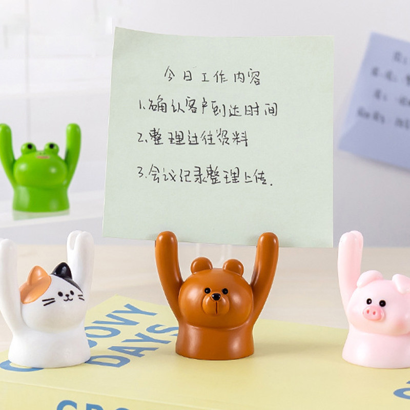 Creative Hands Up Animal Message Clip Desktop Photo Holder Gift ...
