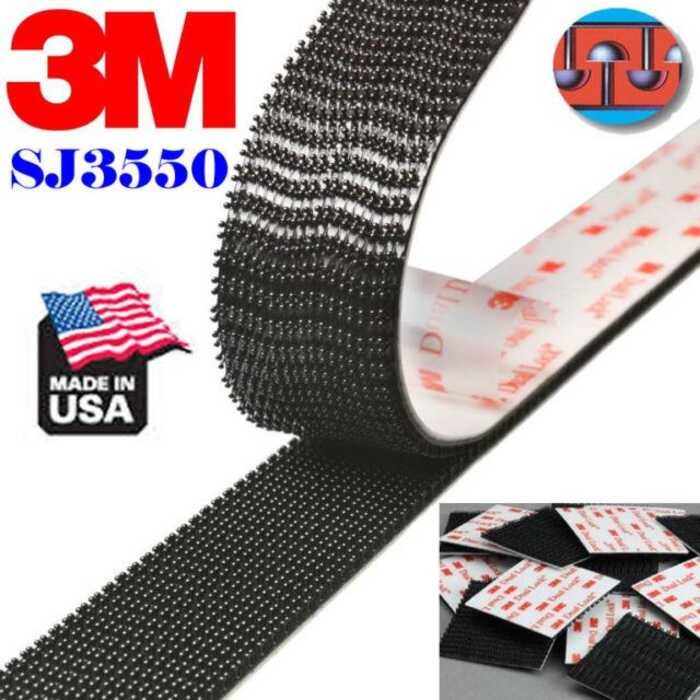 3M Dual Lock Sj3550 Black VHB Mushroom Adhesive Fastener Tape Type 250 ...