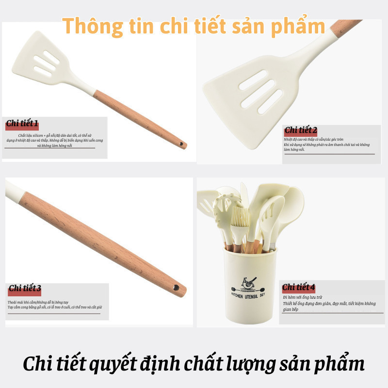 Grand Haven Kitchen Kitchen Utensil Combo EasyToClean Baking Spoon