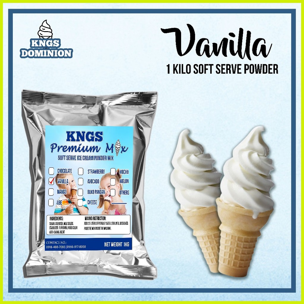 ♟ KNGS PREMIUM SOFT SERVE ICE CREAM PREMIX POWDER (KNGS PREMIUM MIX