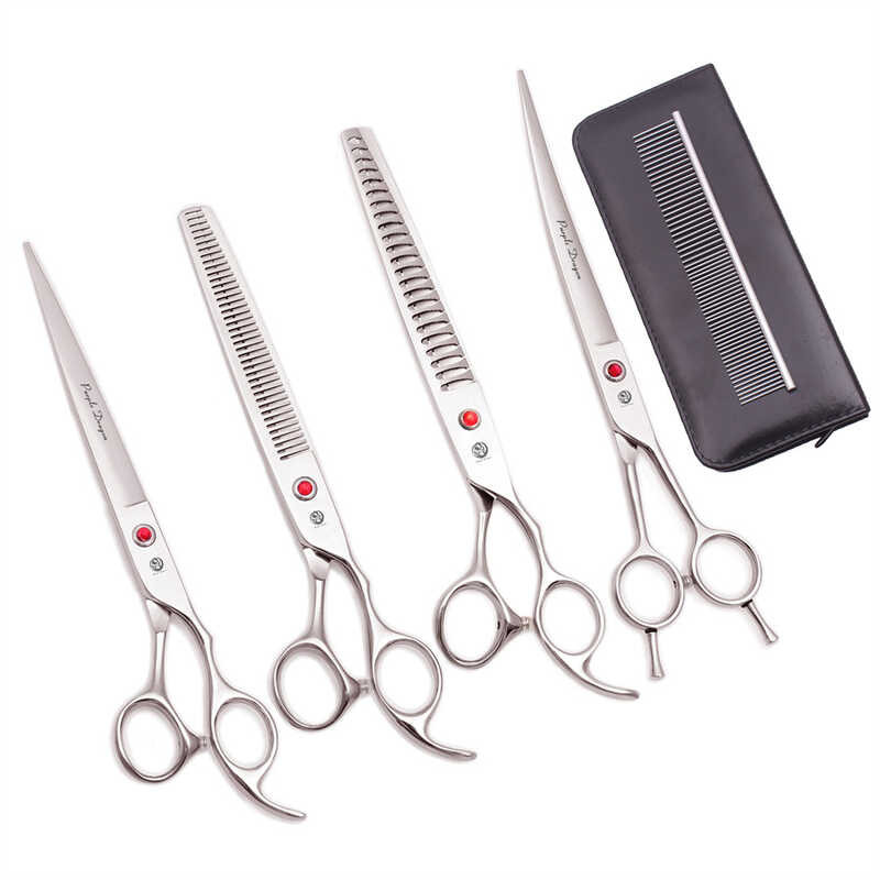Dragon 8 Purple Pulgada Pet Scissor Set Straight And Flat Double Tail ...