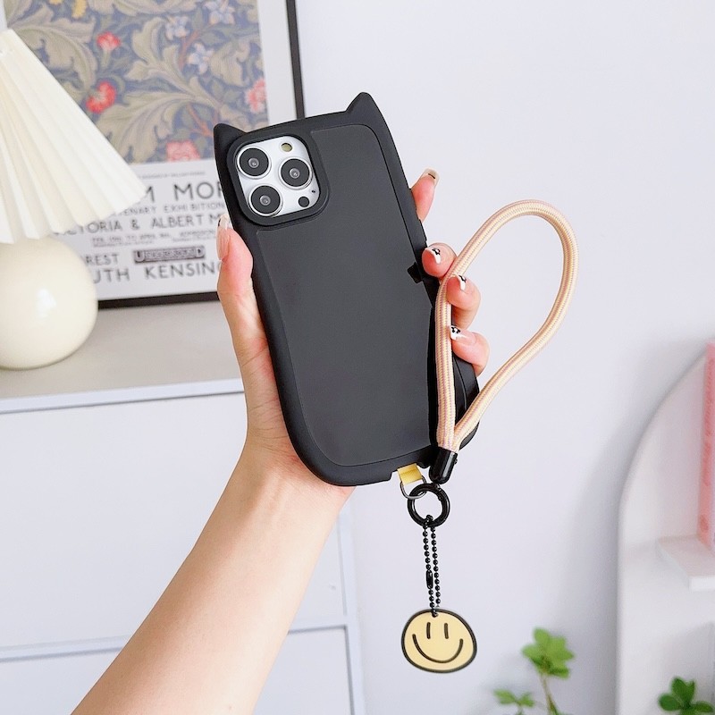 Mobile Phone Smile Chain Ring Cord For Keys With Patch Wrist Strap ...