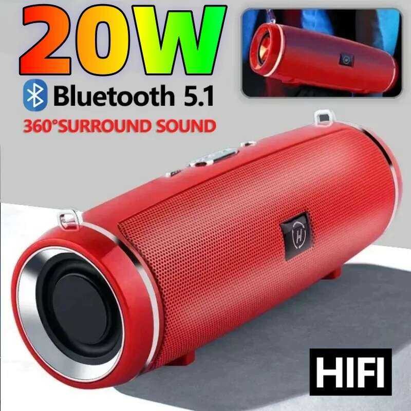 W Portable Bluetooth Speakers Mini Wireless High Fidelity Surround ...