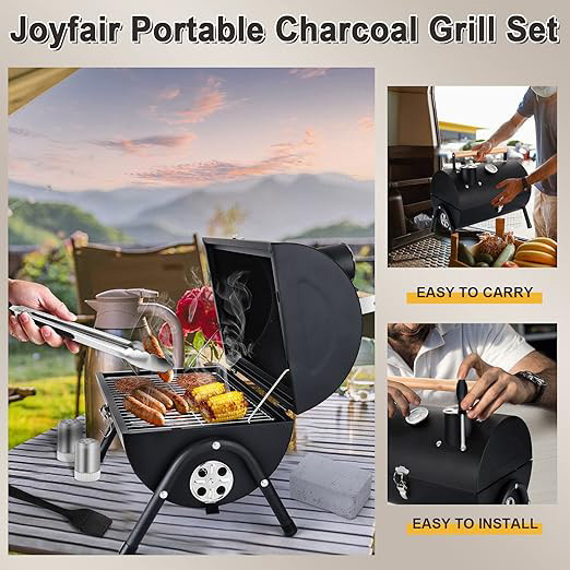 Portable Charcoal Grill Small Compact BBQ Grill Mini Folding Outdoor ...