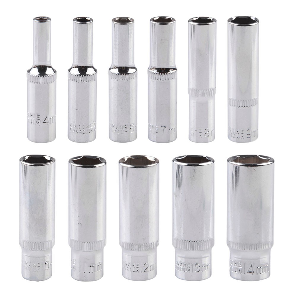 【NSRE Fast】1PCS 4-14mm Deep Socket Adapter 1/4inch Hex Socket Wrench ...