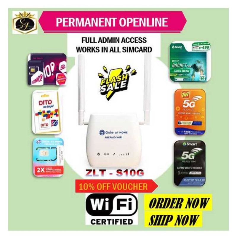 66A Globe At Home Prepaid Wifi ZLT S10g Openline 4F8 | Shopee Philippines
