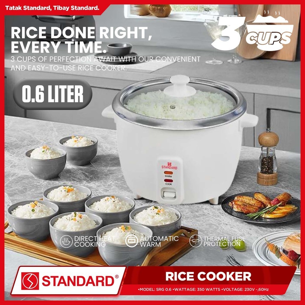Standard Rice Cooker 0.6L (plain white) SRG 0.6L | Shopee Philippines