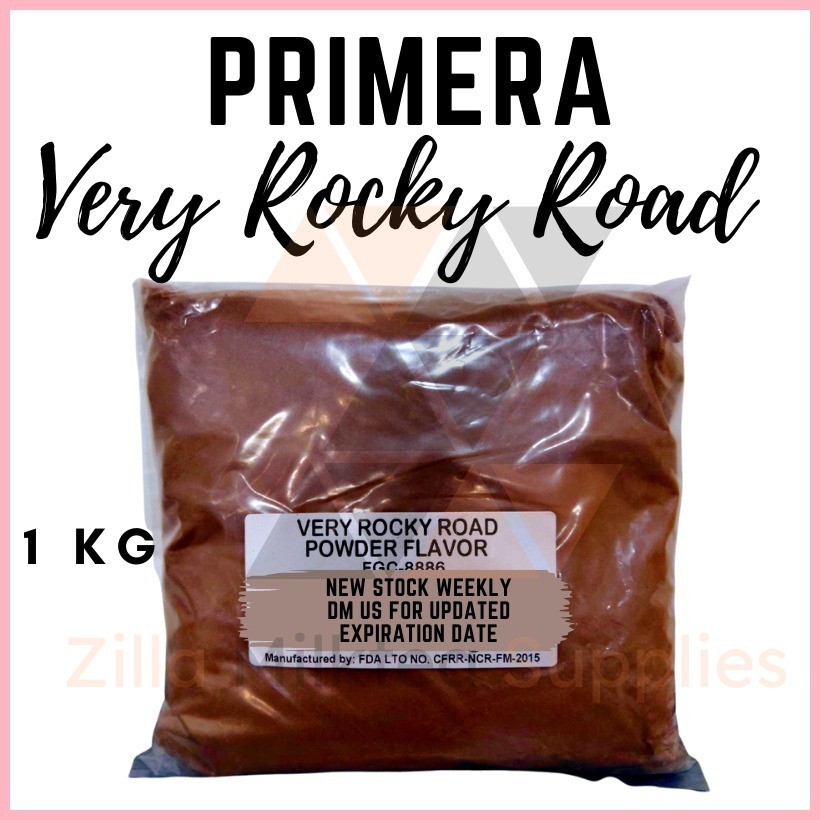 Primera Very Rocky Road Premium Powder Flavor 1kg for Milktea, Milk Tea