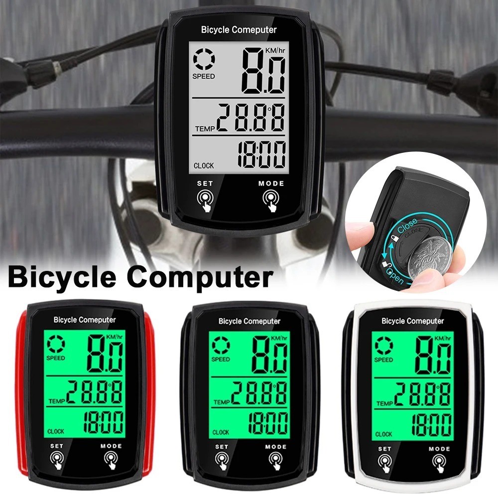 Sportstar| Wired Bike Computer LED Digital Bicycle Speedometer Odometer ...