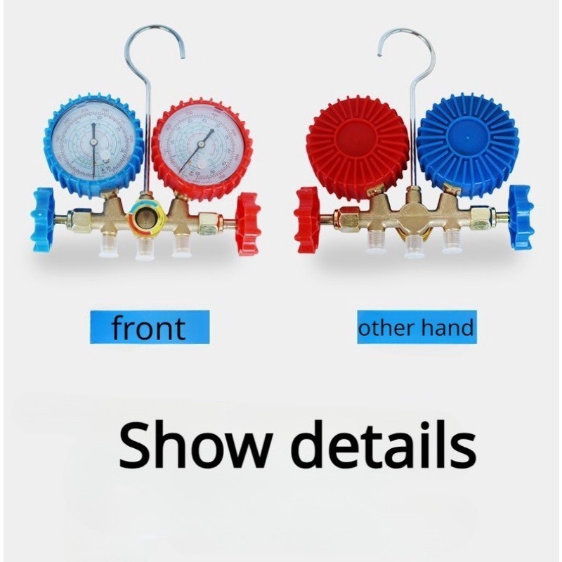 AC Gauges HVAC Manifold Gauge Set for R134 R22 R12 R502, with