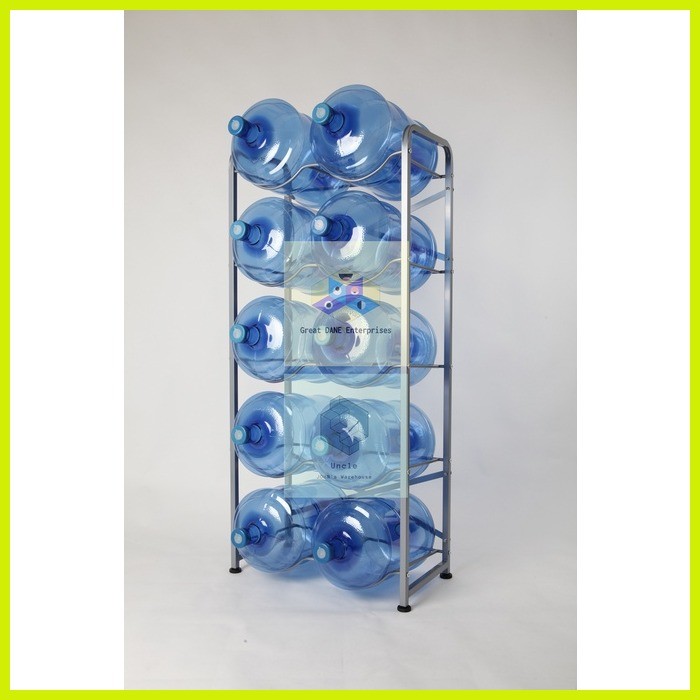 Space Saving Water Gallon Racks / Double Tiers Water Dispenser Stand ...