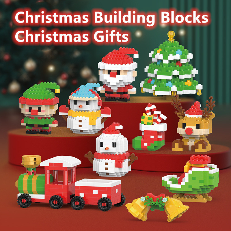 Small Block Toy Christmas Gift Building Block Bricks Christmas Nano ...