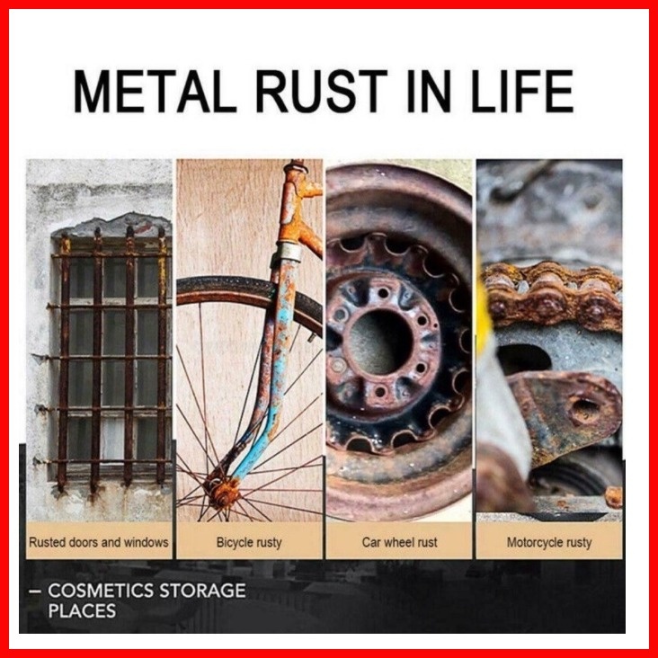 ۞ 100ml chrome rust remover spray car repair clean metal surface chrome