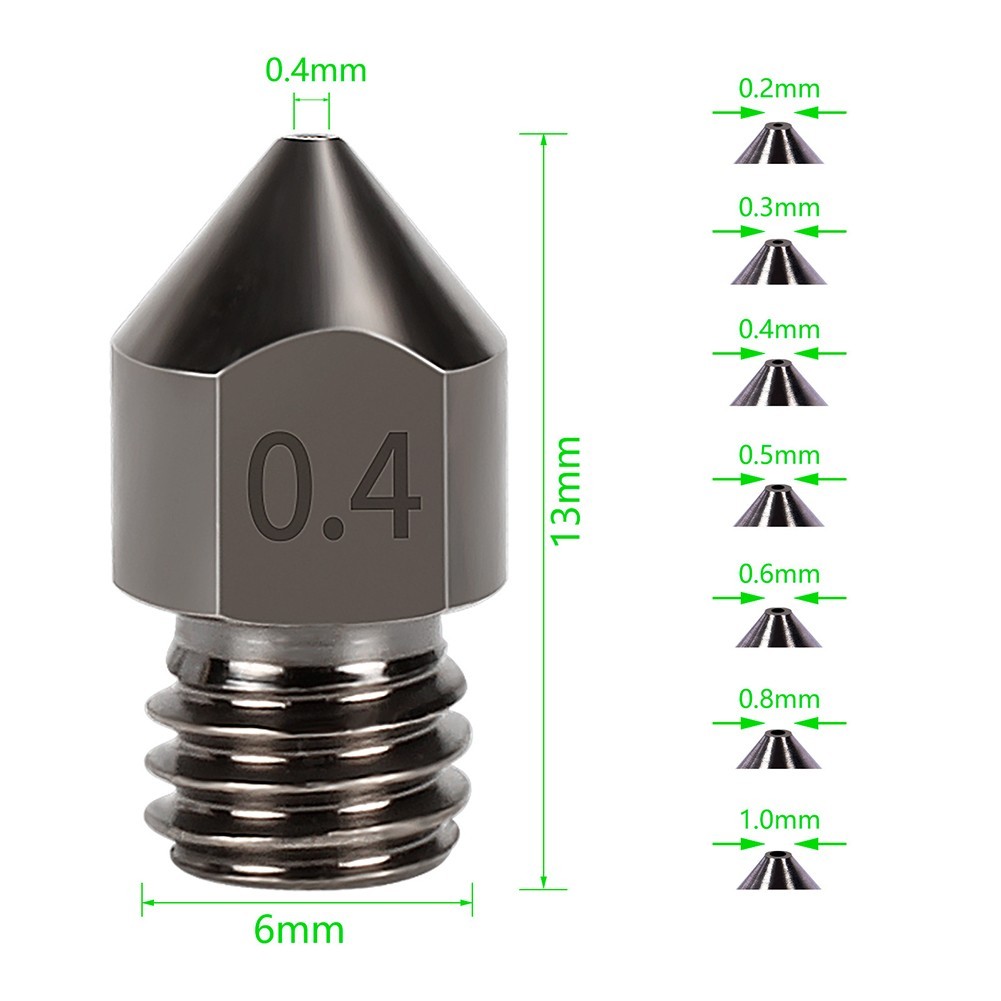 tobetopone.ph ️ For MK8 Brass Hardened Steel Nozzle Print Head Extruder