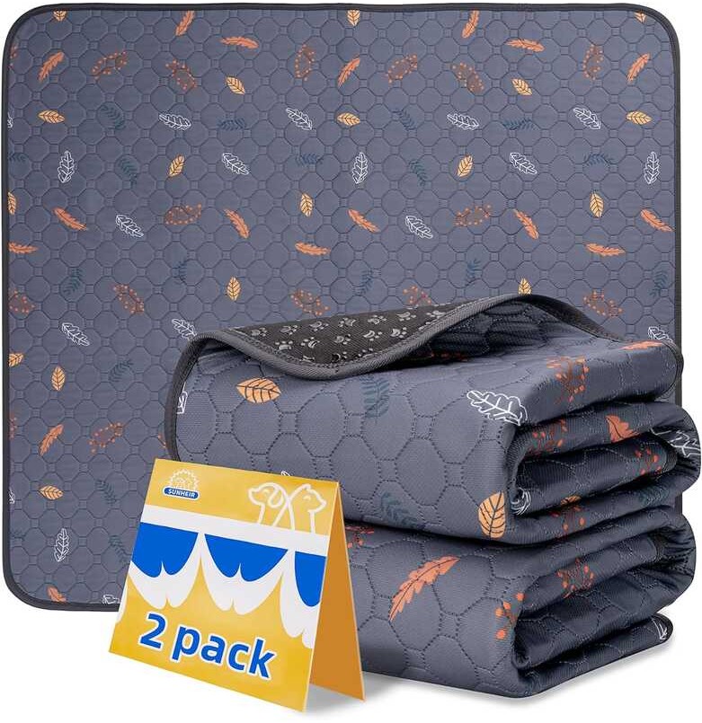 Sunheir Washable Dogs 2Pack Reusable Puppy Pet Training Pads