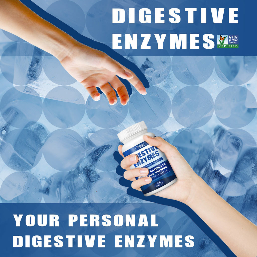 Pslalae Digestive Enzymes With Probiotics & Prebiotics GMO & Gluten