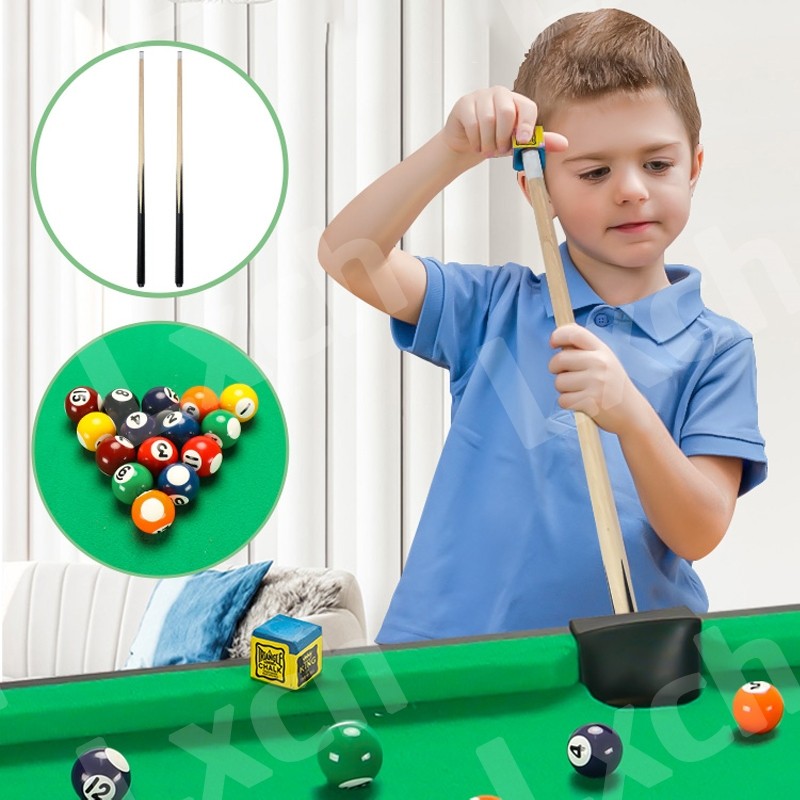 Mini billiard table for kids 36x25 Inches Wooden tabletop Junior Pool table set Billiards table ...