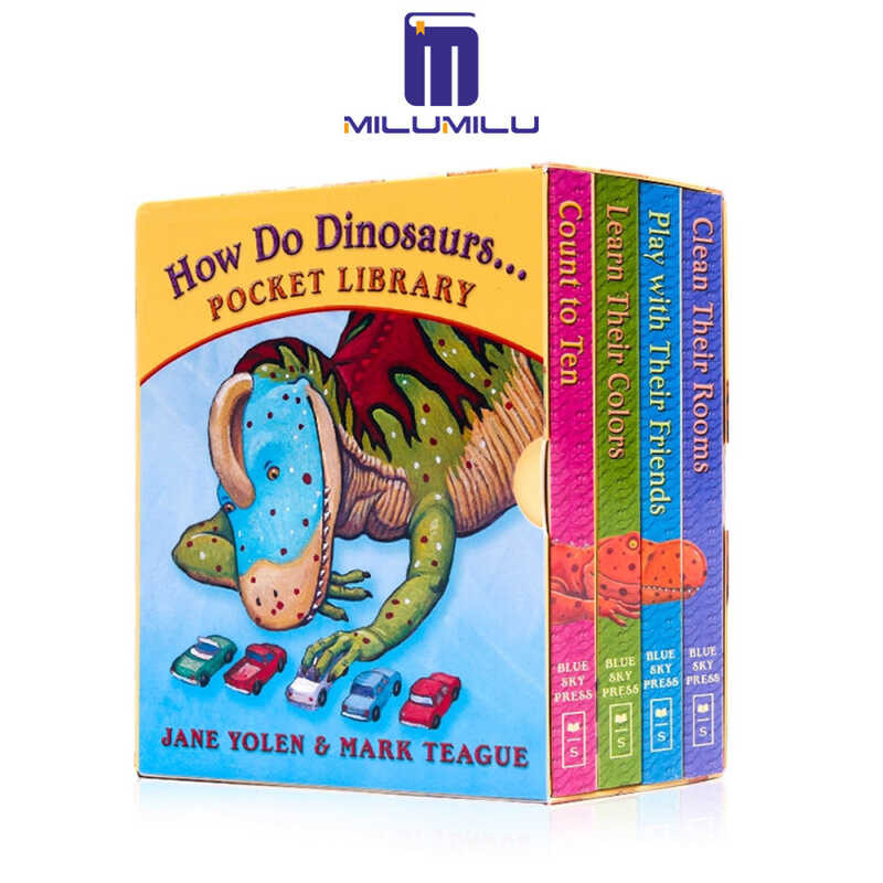 4Pcs How Do Dinosaurs Pocket Library Boxed Board Book By Jane Yolen ...