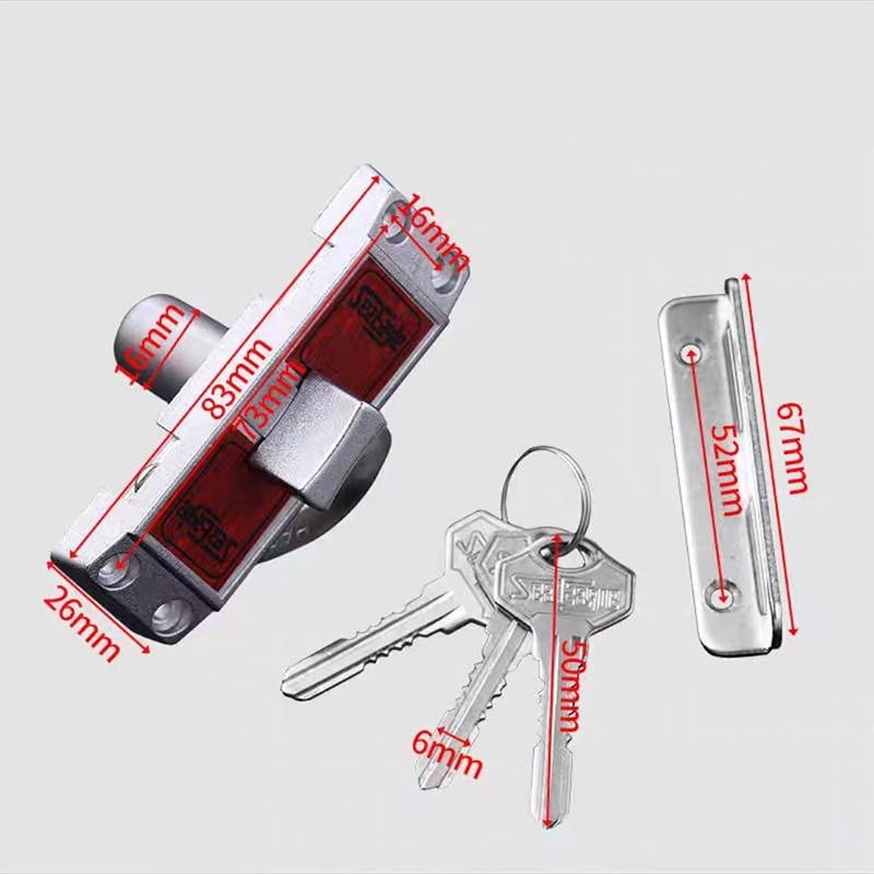 Universal Sliding Door Latch Lock Twist Lock With Key Sliding Barn Door ...