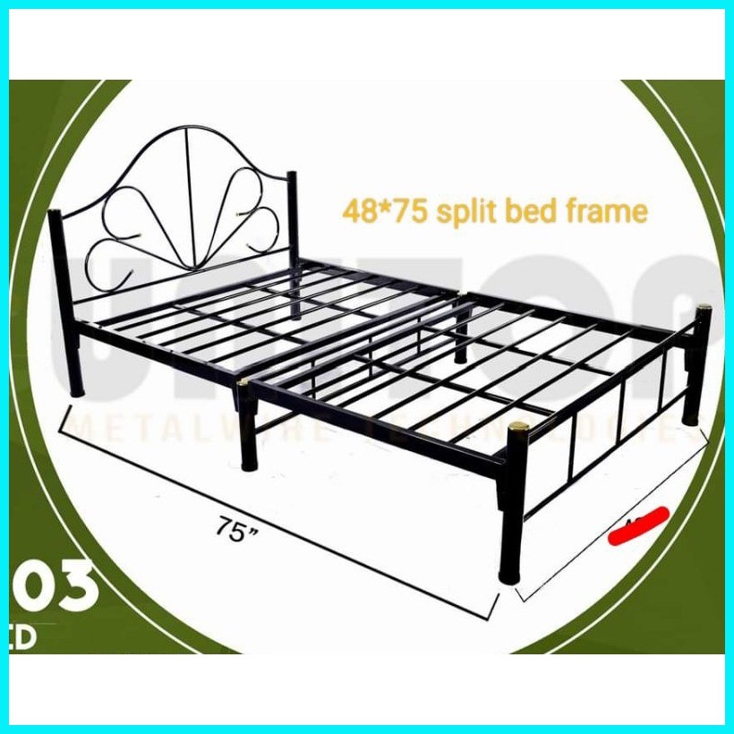 bed frame folding split bed frame type & uratex foam original | Shopee ...
