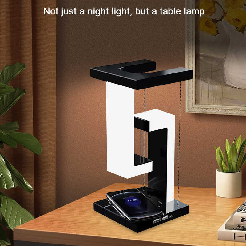 Creative Smartphone Wireless Charging Suspension Table Lamp Balance Lamp Floating For Home Bedroom main image 1