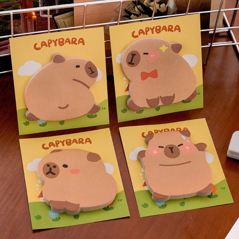 5Pcs High-looking Cartoon Sticky Notes - Cute Capybara Message ...