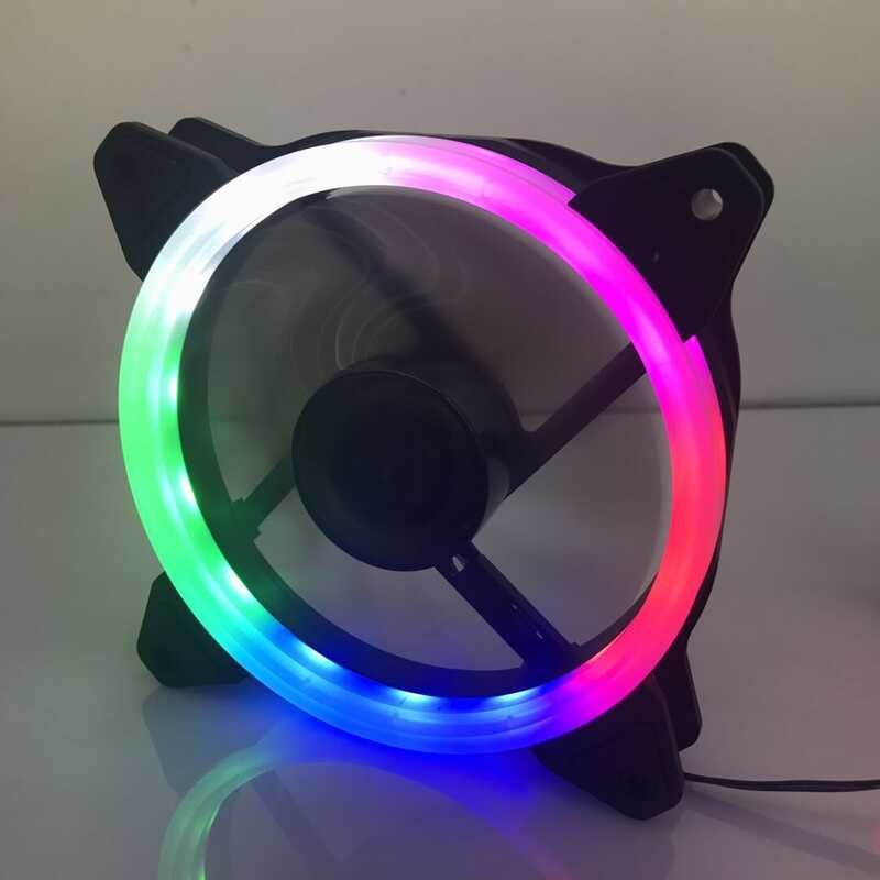 12025Cm Power Fan, Single Aurora Lamp Chassis Fan, 12V Power Fan, 12Cm ...