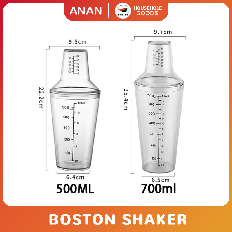 High Quality Acrylic Boston Shaker Milk Tea Shaker Cocktail Shaker Wine ...