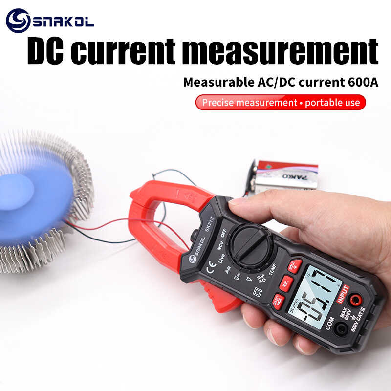 Sk213 ∮ Digital Clamp Meter 600A AC DC Current True RMS Auto Ran Pliers ...