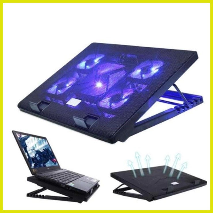 ¤ ☃ S500 12"15.6" Laptop Cooling Pad Cooler Pad Mat 5 Quiet Fans with