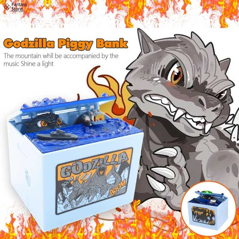 Godzilla Electronic Jane Piggy Bank with Light Sound Coin Saving Box ...