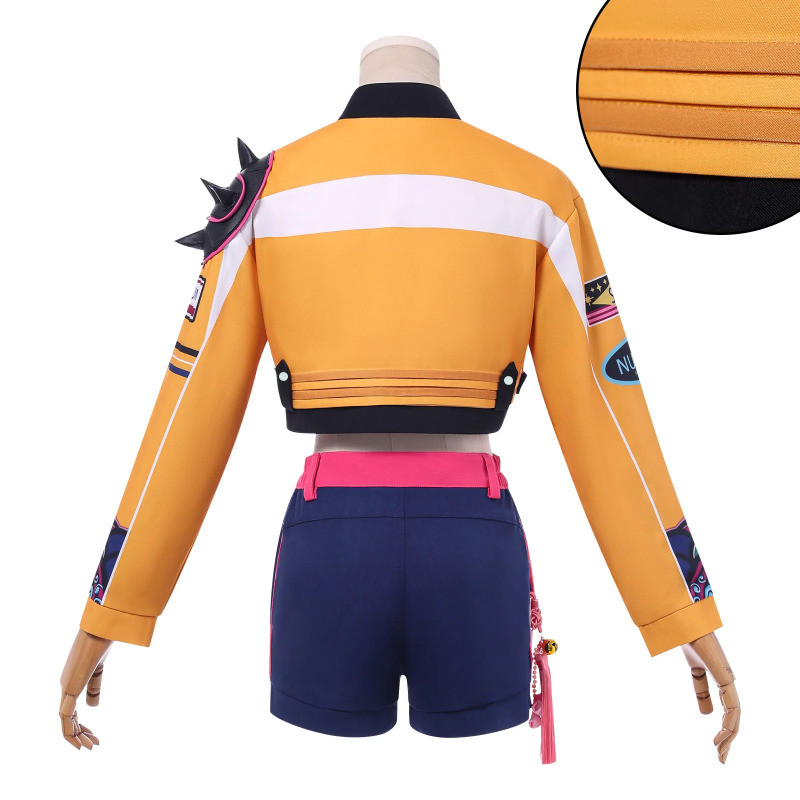 Rumi Cosplay Costume Anime Movie KPop Demon Hunters Yellow Jacket ...