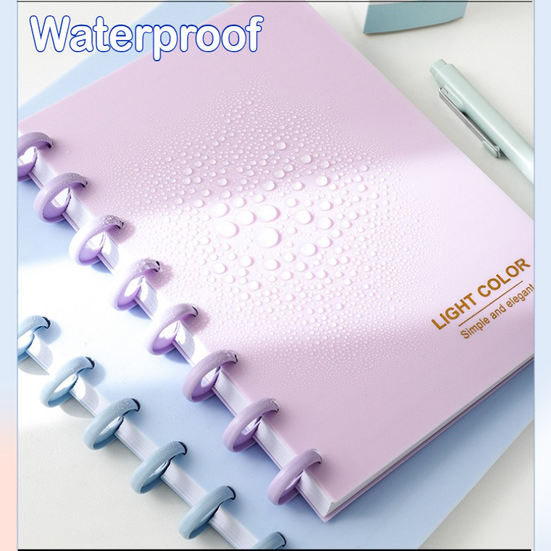 A5/B5 Loose Leaf Notebook Mushroom Button Spiral Notepads Waterproof ...