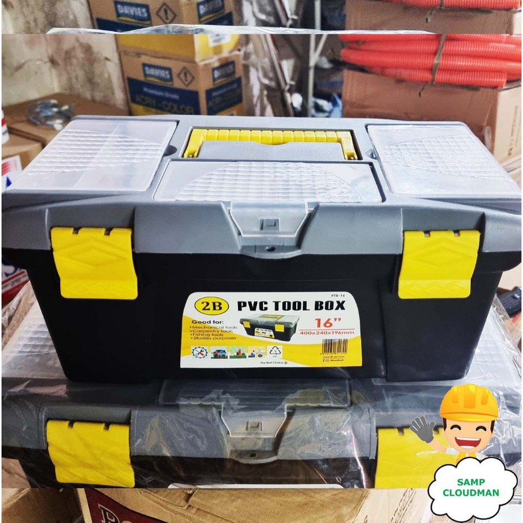 PVC Plastic Tool Box 16" 19" Butterfly 2B Universal Tool Boxes | Shopee ...