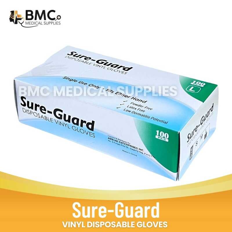 Sureguard Disposable Vinyl Gloves Transparent Powder Free (100'S/Box ...