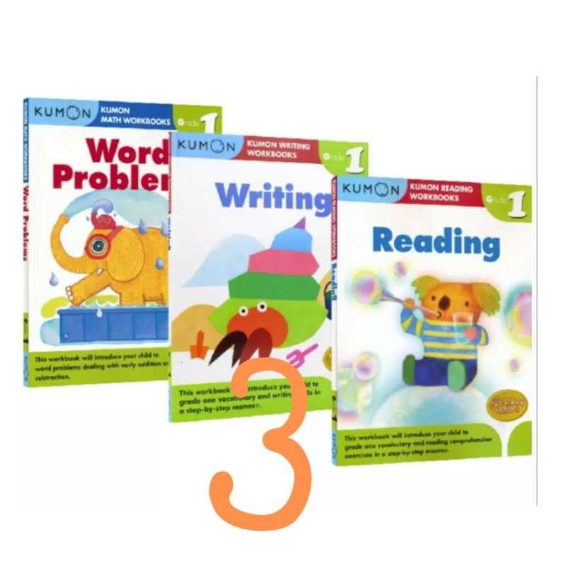 Kumon Grade 1 (3 Books) Reading Writing / Word Problems 3 | Shopee ...