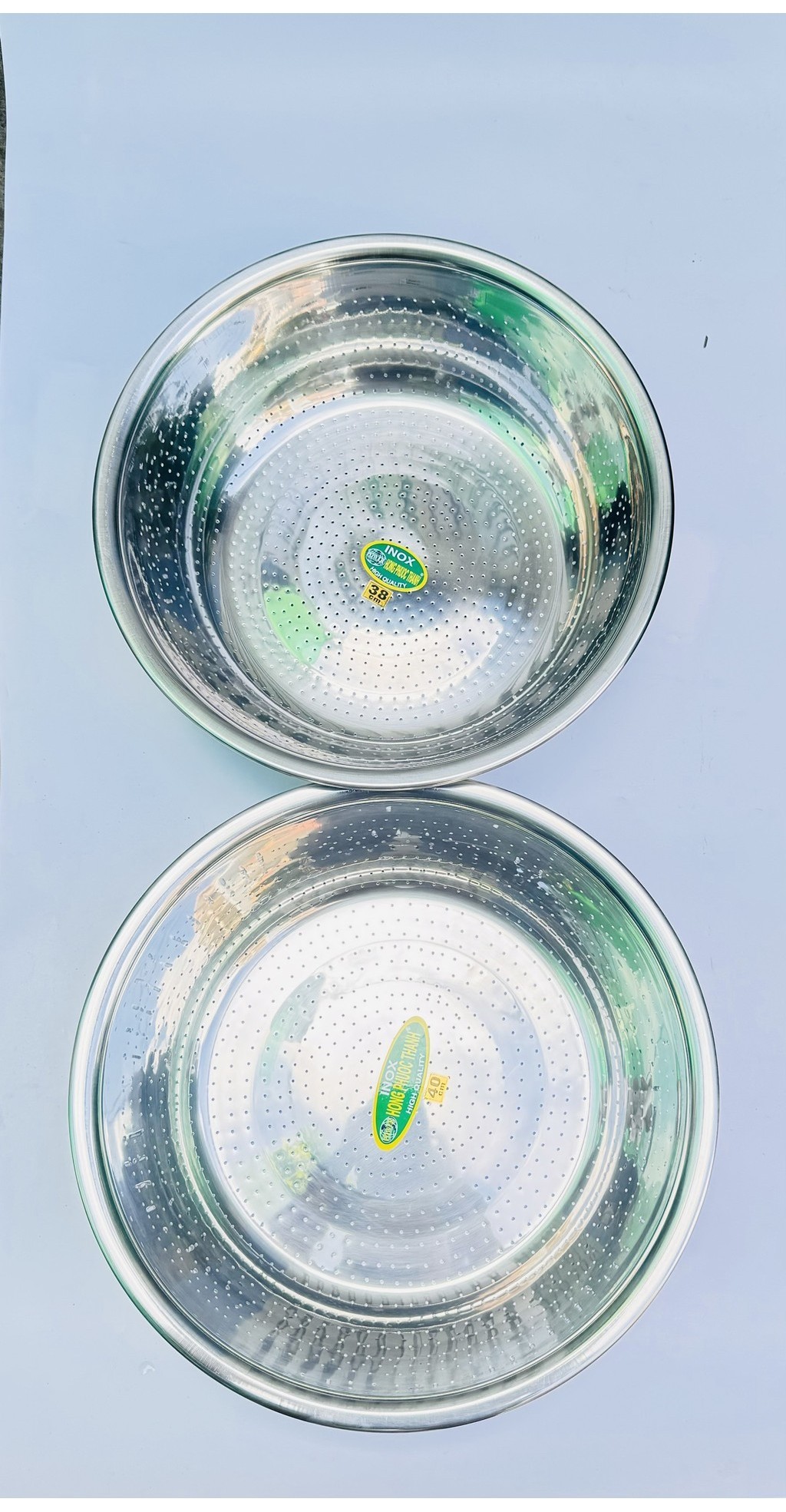 Stainless Steel Tight Hole Rice 201 Hong Phuoc Thanh Size 38cm,40cm For