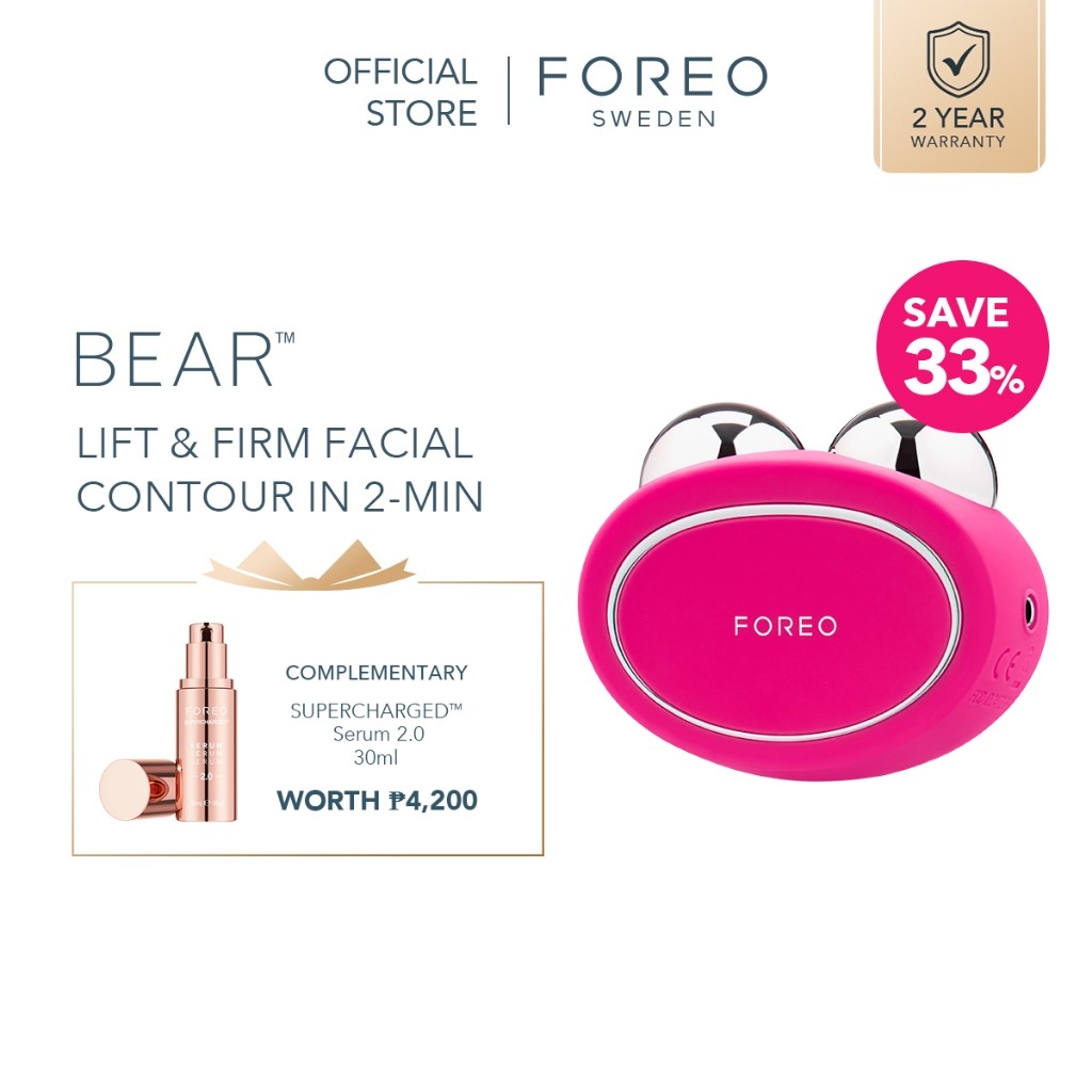 FOREO BEAR Microcurrent Full Facial Toning Beauty Device with 5 ...