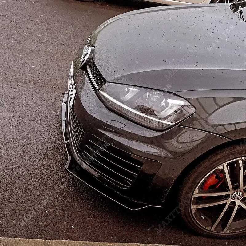 For Golf 7 7.5 TSI GTI GTD R-Line 2012-2020 Car Front Bumper Splitter ...