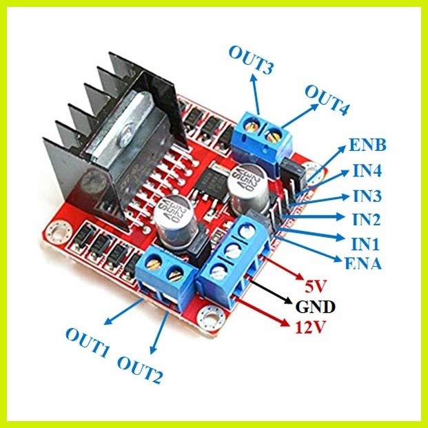 L298N H-bridge motor driver module L298 Hbridge dual driver for Arduino ...