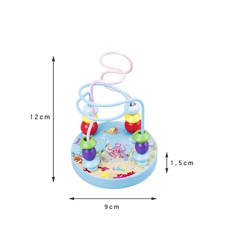 Ocean Baby Montessori Educational Math Toy Wooden Mini Circles Bead