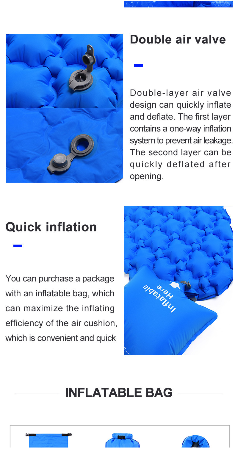 Widesea Camping Inflatable Mattress In Tent Folding Camp Bed Sleeping