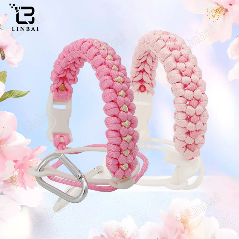 LINBAI Flask Sakura Paracord and Silicone Boot Set Peach Tumbler