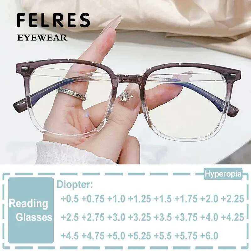 A Vintage Frames Square Transparent Men Women Reading Glasses Computer ...