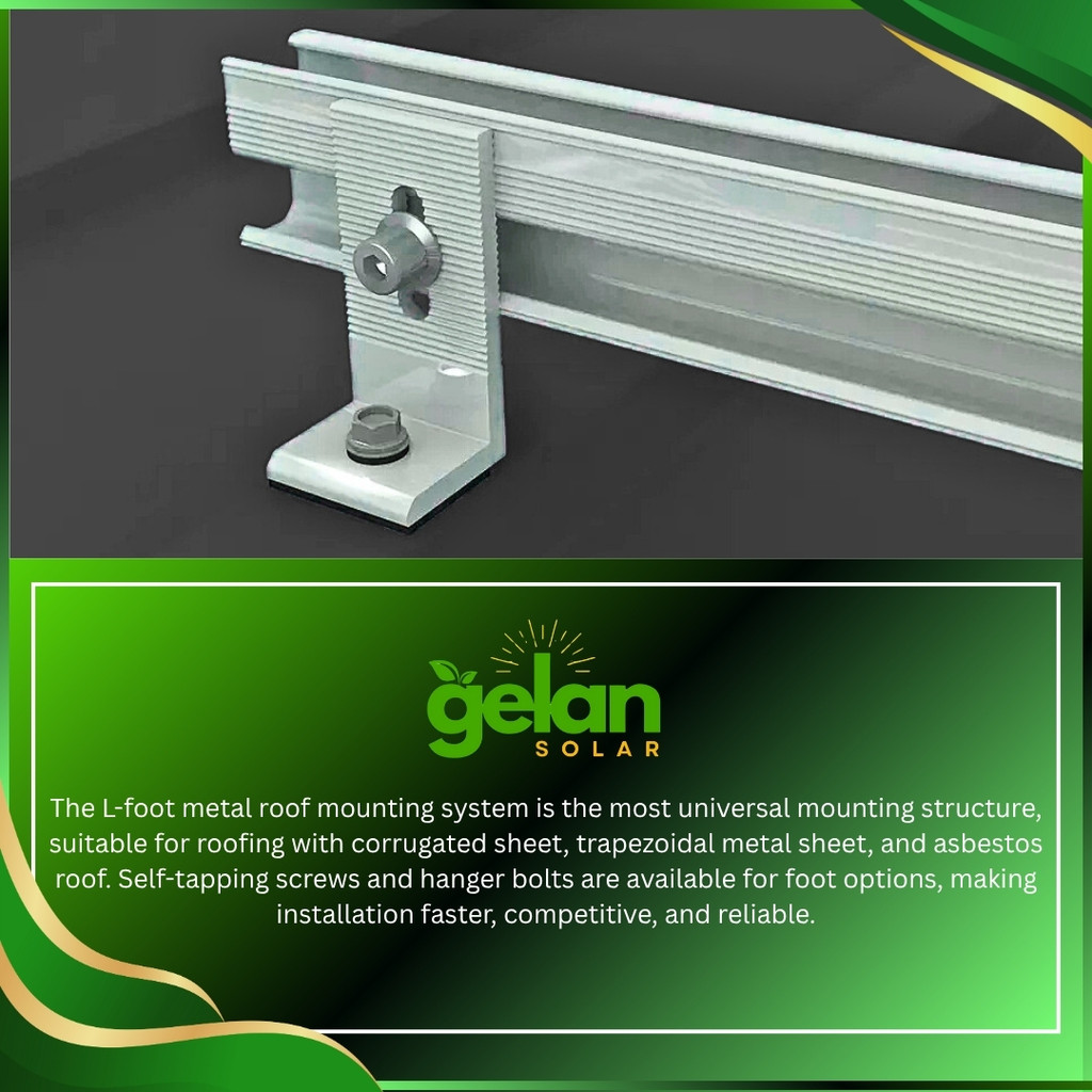 Solar Panel Mounting Kits L-FOOT Roof PV Aluminum L-Foot End Clamps ...